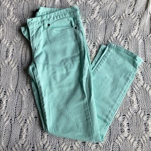 J. Crew Toothpick Stretch Jeans - Sz 27 mint green